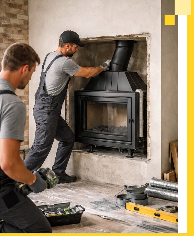Установка каминных топок в Обнинске: монтаж, подключение
