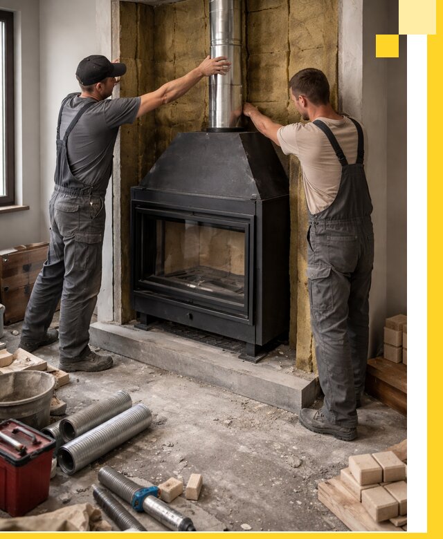 Изготовление и монтаж закрытых каминов в Обнинске под ключ