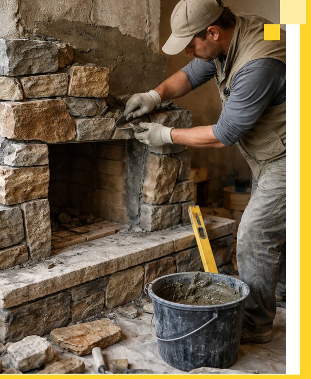 Изготовление и установка каменных каминов под ключ в Обнинске