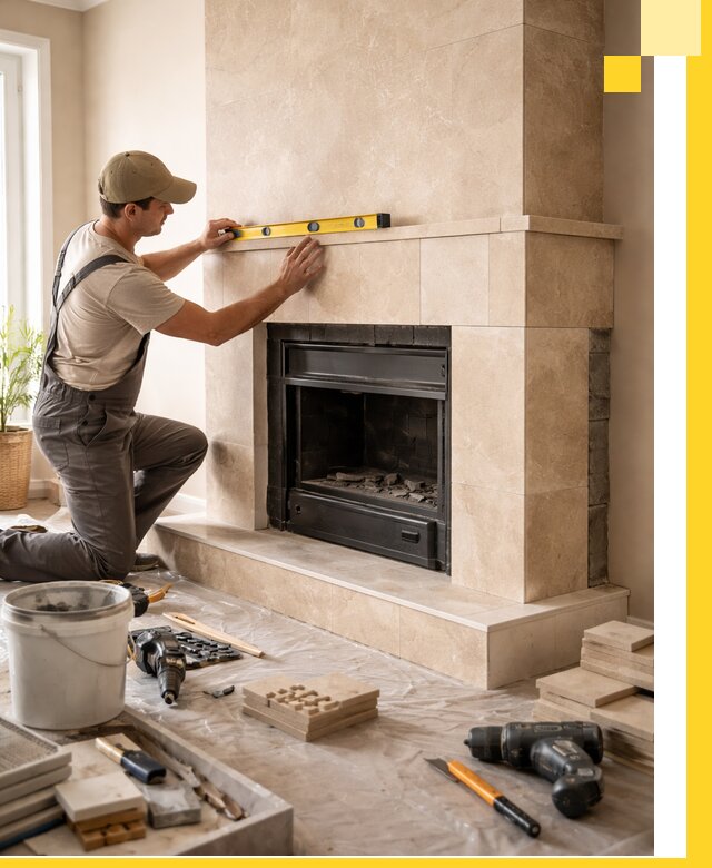 Установка и монтаж каминов в частном доме под ключ в Обнинске