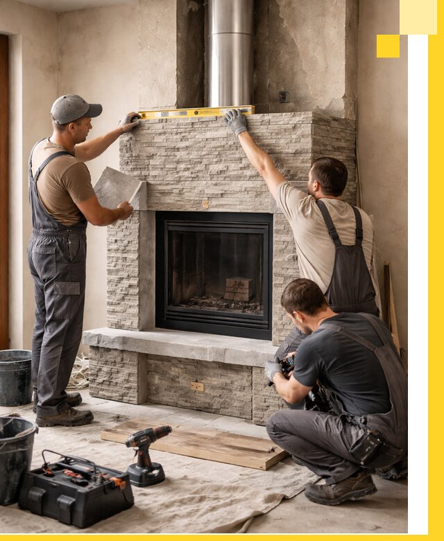 Профессиональный монтаж каминов под ключ в Обнинске для дома