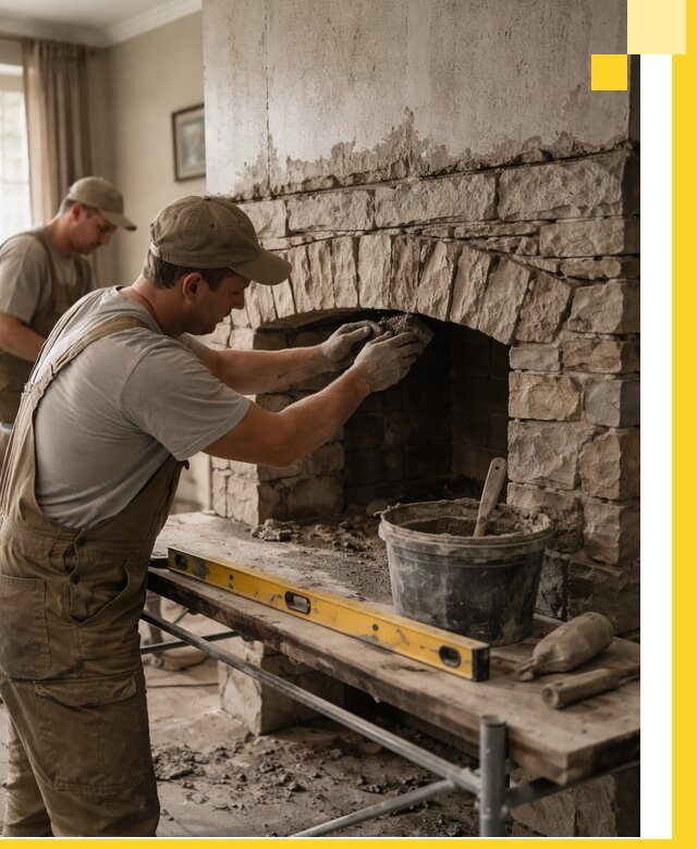 Изготовление каминов под ключ в Обнинске, монтаж и отделка