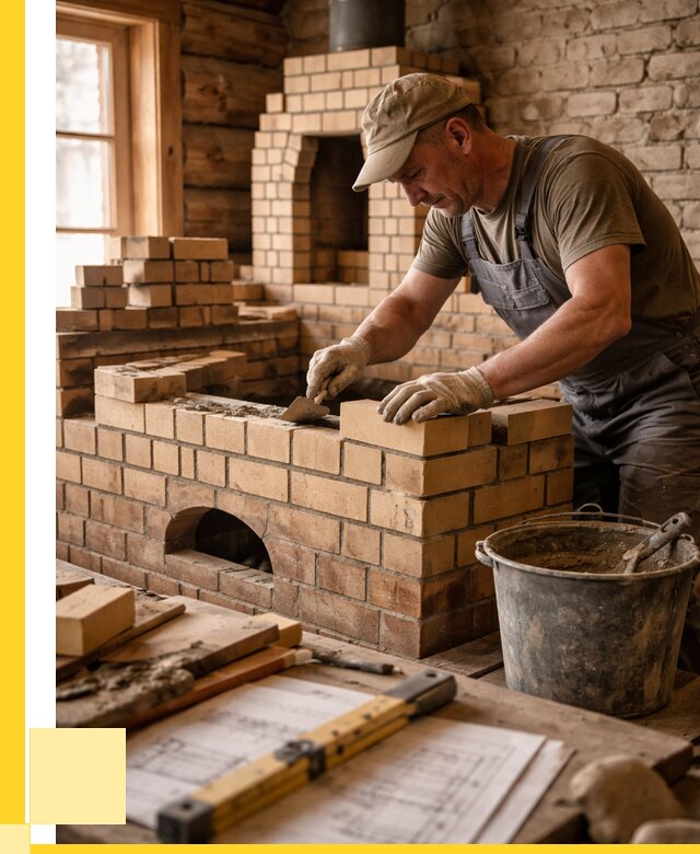 Кладка печей из кирпича в Обнинске цены от 30450 р. - ЭриданБнн