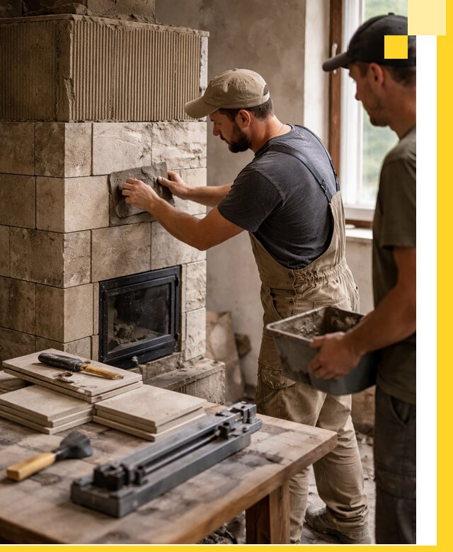 Профессиональная облицовка печей в Обнинске: керамика и камень