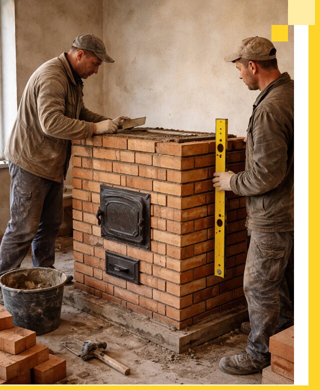 Отопительные печи под ключ в Обнинске, установка и сборка