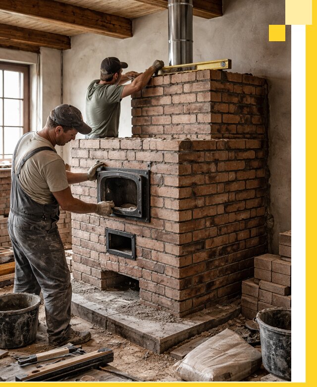 Печи для загородного дома под ключ в Обнинске — монтаж и сервис