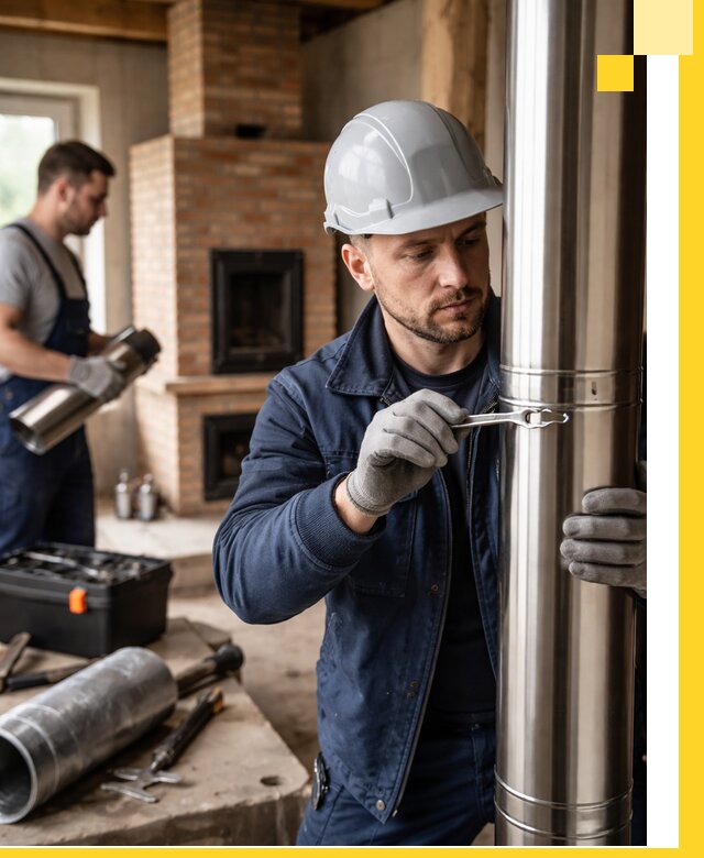 Профессиональный монтаж дымоходов для печей в Обнинске