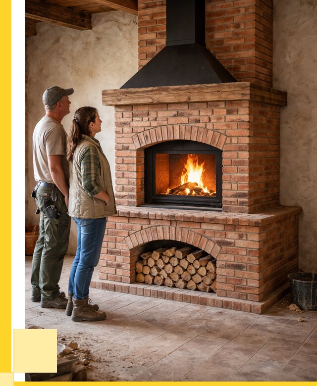 Печи камины из кирпича в Обнинске от 121800 р. | ЭриданБнн