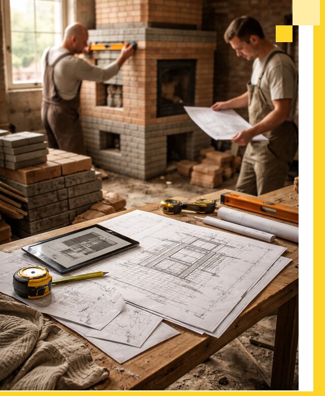 Проекты печей и каминов с индивидуальным дизайном в Обнинске