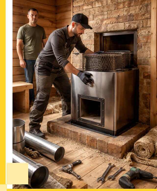 Монтаж банных печей под ключ в Обнинске от 18270 р., ЭриданБнн