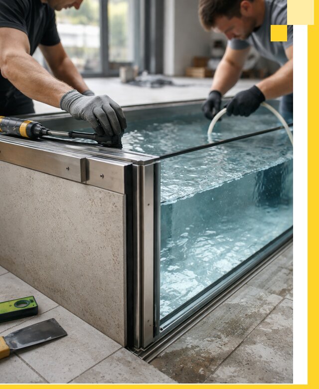 Проектирование и монтаж стеклянных бассейнов в Обнинске