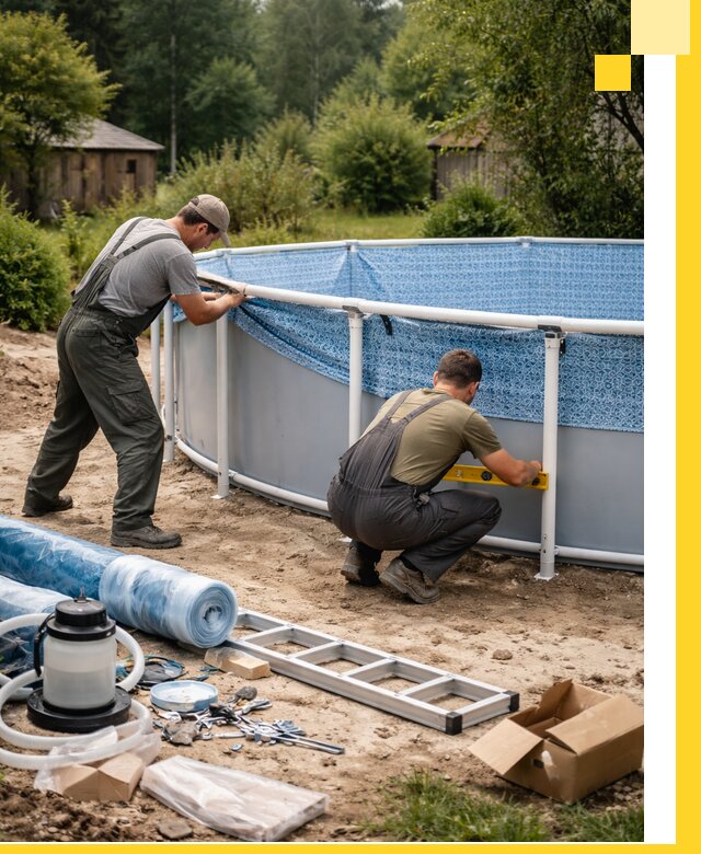 Установка и монтаж каркасных бассейнов в Обнинске под ключ