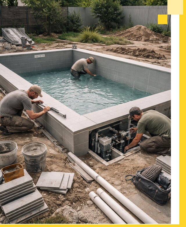 Строительство и монтаж бассейнов для дачи под ключ в Обнинске