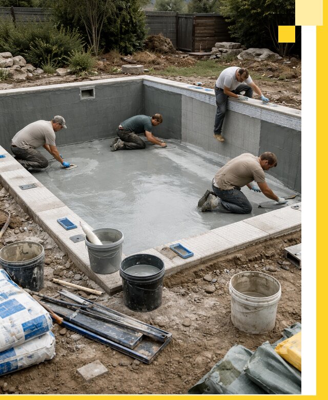 Изготовление и монтаж чаши бассейна под ключ в Обнинске