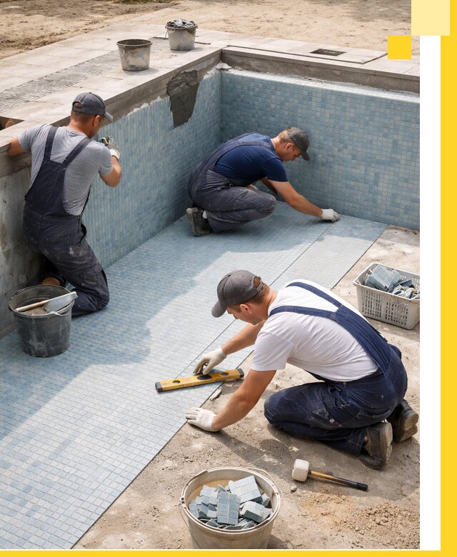 Укладка и установка плитки для бассейнов под ключ в Обнинске