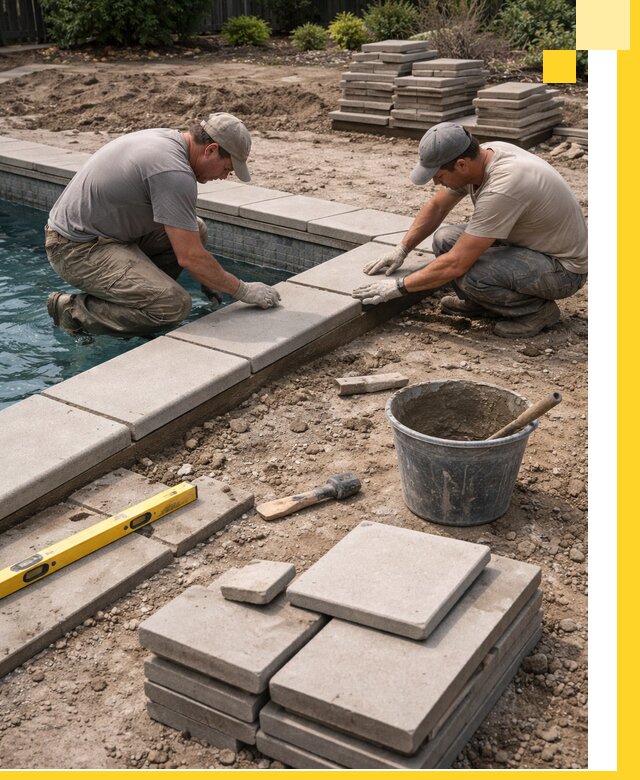 Установка и изготовление копингового камня для бассейнов в Обнинске