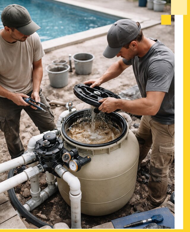 Установка и обслуживание песочных фильтров для бассейнов в Обнинске