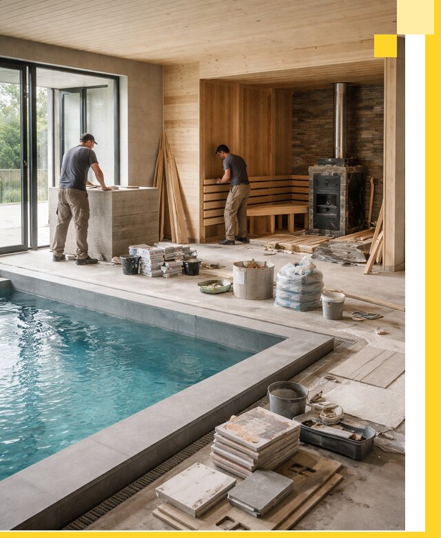 Проектирование и строительство бань с бассейном в Обнинске