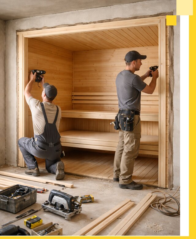 Монтаж саун под ключ в Обнинске — проектирование и установка