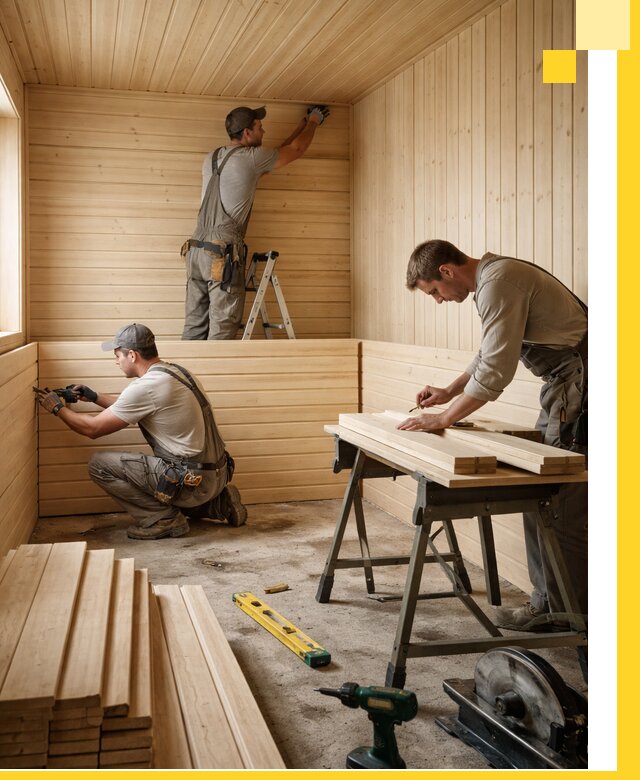 Обшивка саун в Обнинске из натуральной древесины под ключ