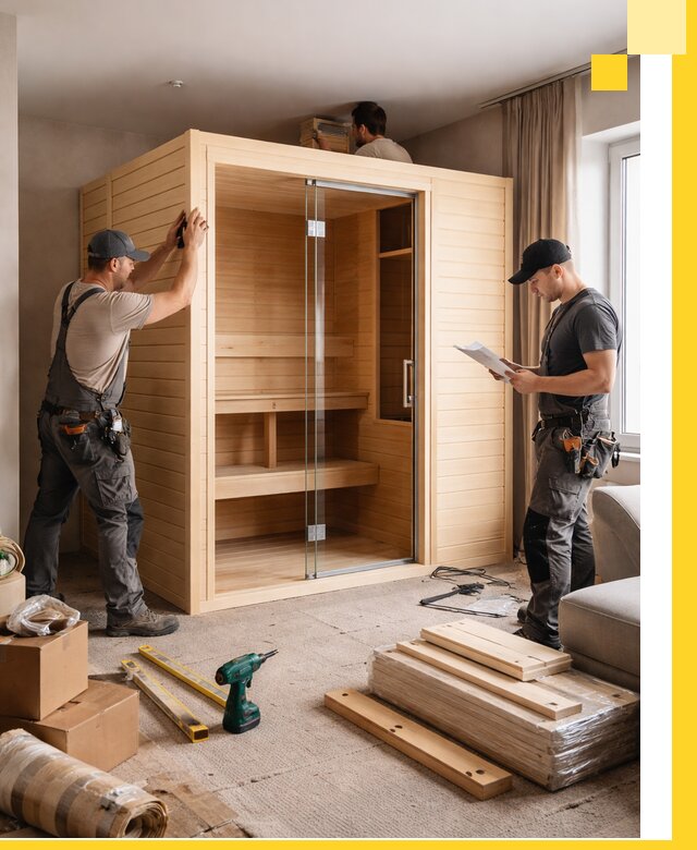 Установка и благоустройство саун в квартире в Обнинске