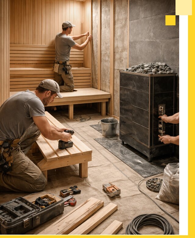 Дизайн и строительство интерьерных саун под ключ в Обнинске