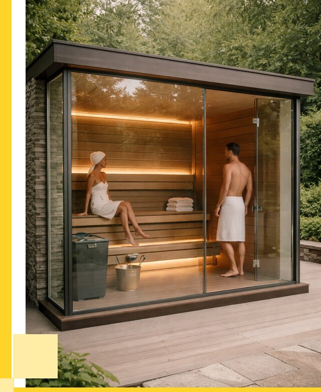 Сауна стеклянная и двери для сауны в Обнинске от 253750 р. | ЭриданБнн