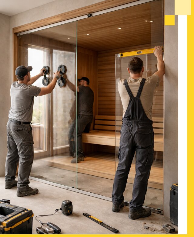 Производство и монтаж стеклянных саун под ключ в Обнинске