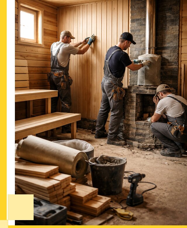 Ремонт бань под ключ в Обнинске от 45675 р. | ЭриданБнн