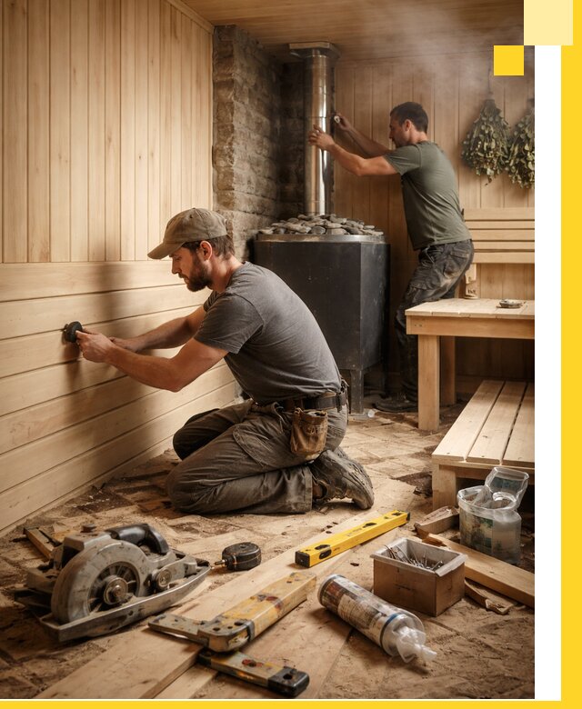 Полное строительство и оснащение парных под ключ в Обнинске