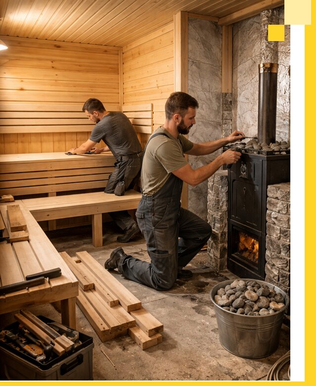 Дизайн и строительство интерьеров бань под ключ в Обнинске