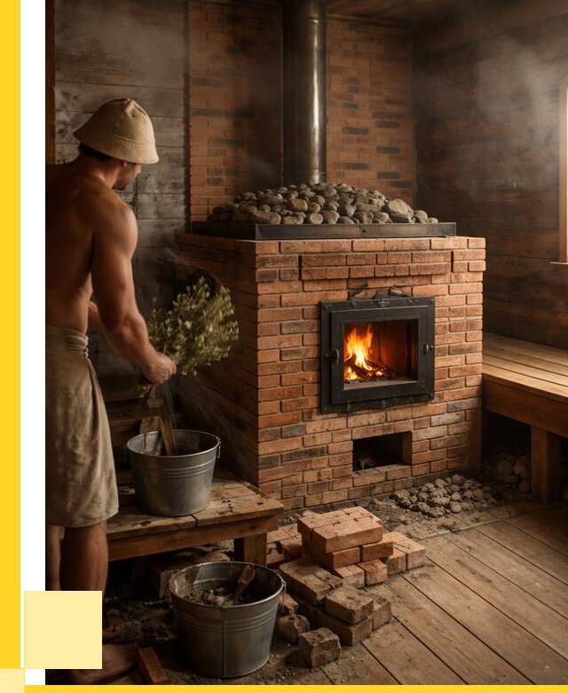 Кирпичные банные печи в Обнинске от 91350 р. | ЭриданБнн