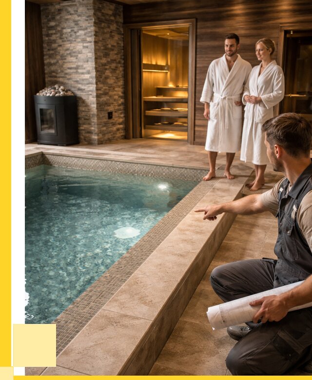 Проект бани с бассейном под ключ в Обнинске от 65975 р. | ЭриданБнн