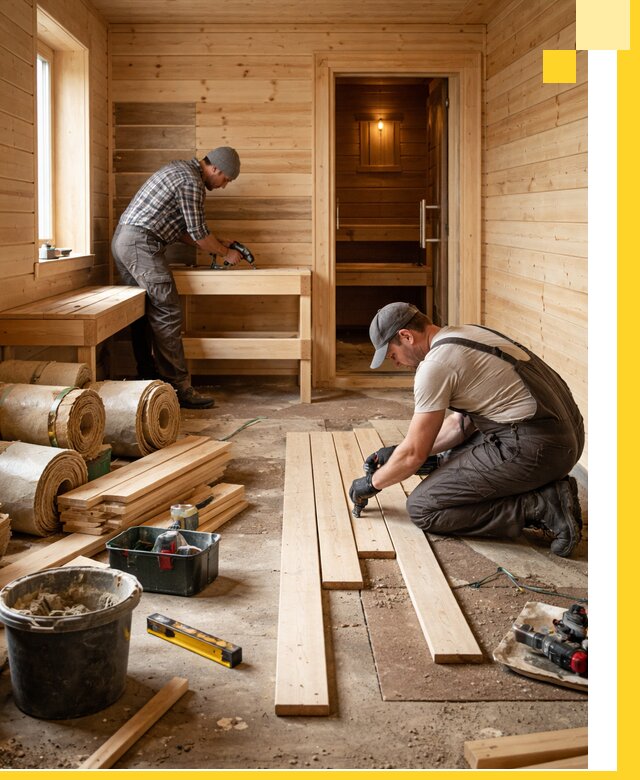 Индивидуальный проект бани с комнатой отдыха под ключ в Обнинске