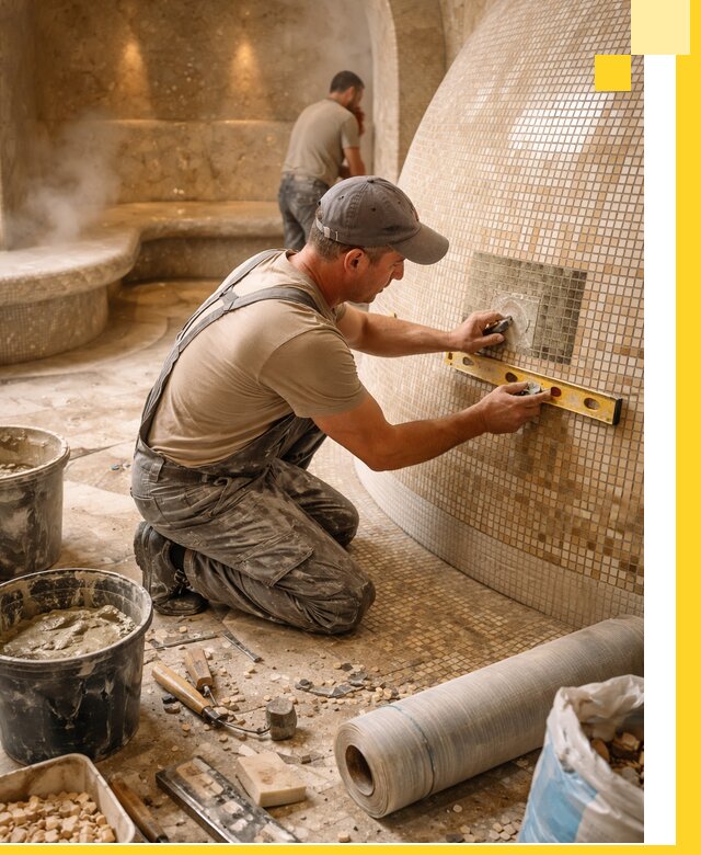 Хамам под ключ в Обнинске: проектирование, строительство, отделка