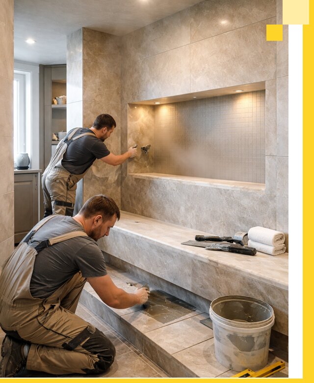 Профессиональное строительство хамама в квартире в Обнинске