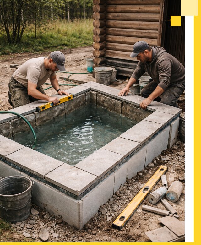 Изготовление и установка холодных купелей под ключ в Обнинске